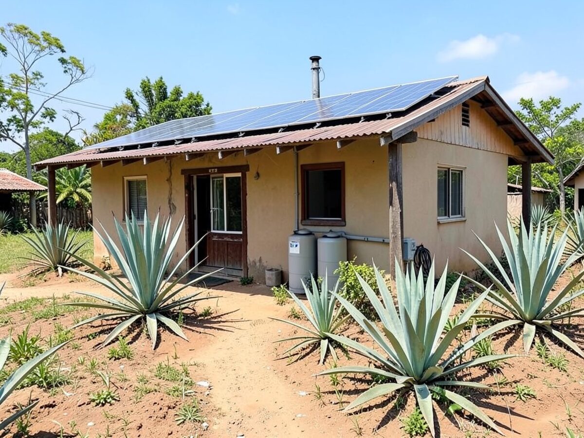 Paneles solares en una vivienda alejada de la red